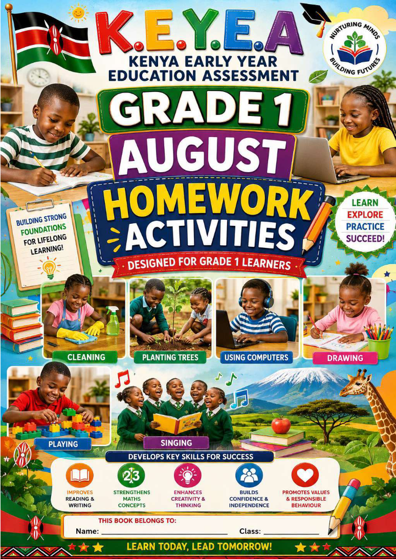 GRADE 1 AUGUST HOLIDAY HOMEWORK 2026
