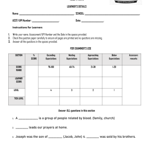 GRADE 1 Opener Term 3 Full Exam
