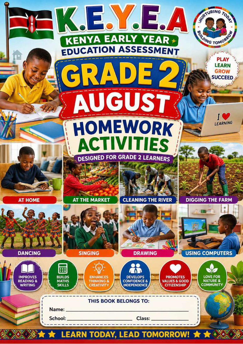 GRADE 2 AUGUST 2026 HOMEWORK