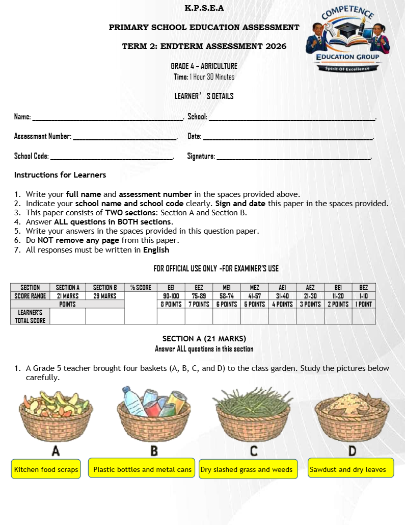GRADE 4 END OF TERM 2 2026