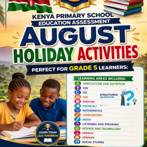 GRADE 5 AUGUST HOLIDAY 2026 HOMEWORK