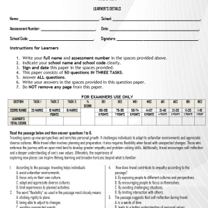 GRADE 7 ENGLISH PAPER 1 END OF TERM 2 2026 EXAMS