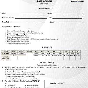 GRADE 7 MATHS TERM 2 END 2026