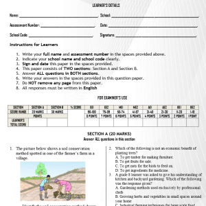 GRADE 8 AGRICULTURE END OF TERM 2 EXAMS