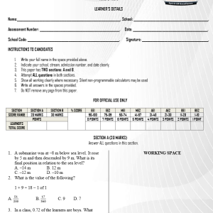 GRADE 8 MATHEMATICS END OF TERM 2 2026