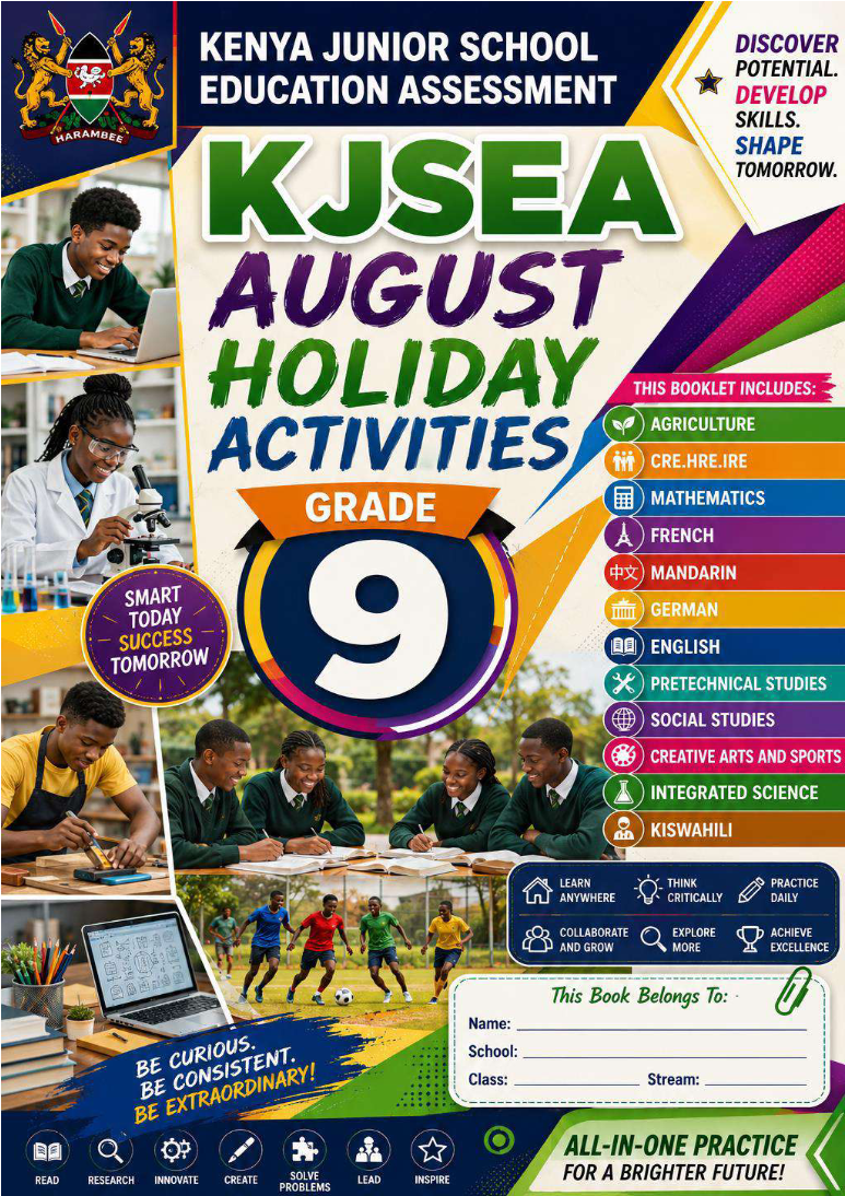 GRADE 9 AUGUST HOLIDAY 2026 HOMEWORK