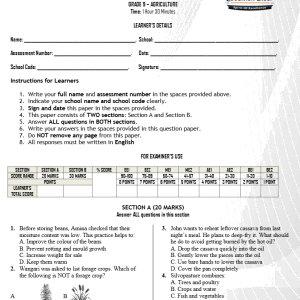 GRADE 9 END OF TERM 2 FULL EXAMS
