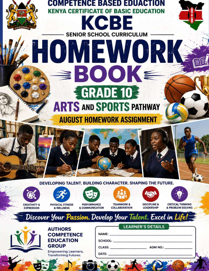 Grade 10 Arts and Sports August 2026 Booklet