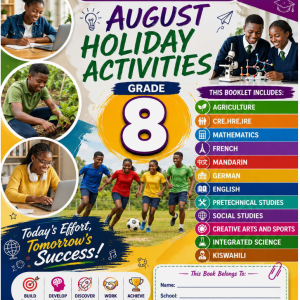 Grade 8 Homework Booklet for August Holiday 2026