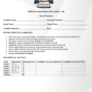 KJSEA GRADE 9 CRE PREDICTION 2026
