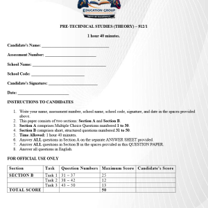 KJSEA PRE-TECHNICAL STUDIES PREDICTION 2026